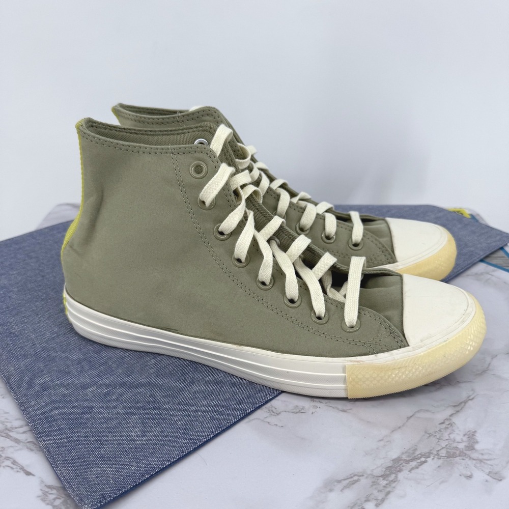 Converse Chuck Taylor All Star High Top Olive Green Sneakers 10 Retro Streetwear